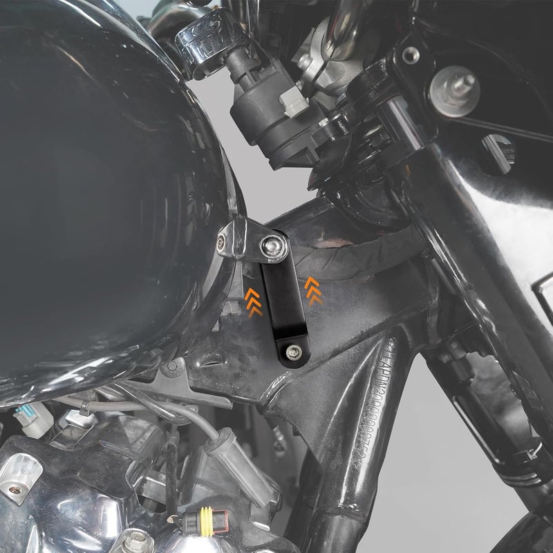 NICECNC Black 3" Gas Tank Lift Kit 3-Inch Fuel Tank Riser Kit Compatible with Harley Forty Eight XL1200X 2010-2018, Sportster 883 Super Low XL883L 2012-2022, Dyna Fat Bob FXDF 2008-2017, See Fitment - Image 5